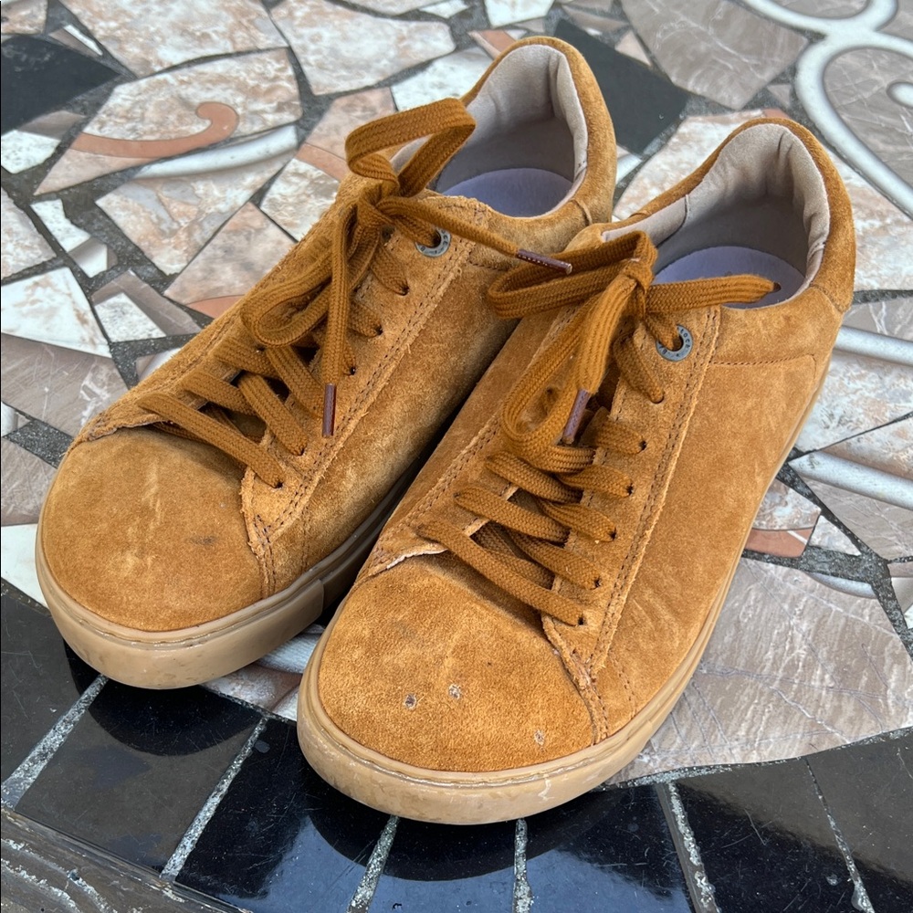 Birkenstock Brown Suede Sneakers
